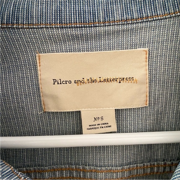 Anthropologie Pilcro and the Letterpress denim railroad stripe jacket - Picture 4 of 7